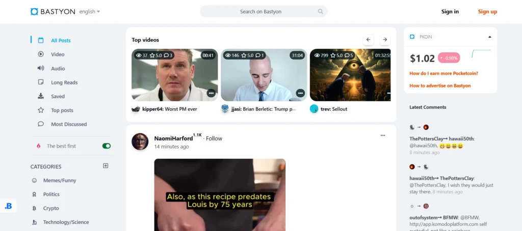 YouTube Alternative - Bastyon