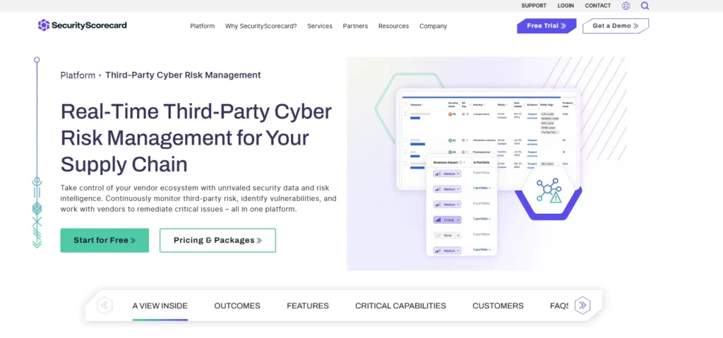 Third-Party Risk Management Tool - SecurityScorecard