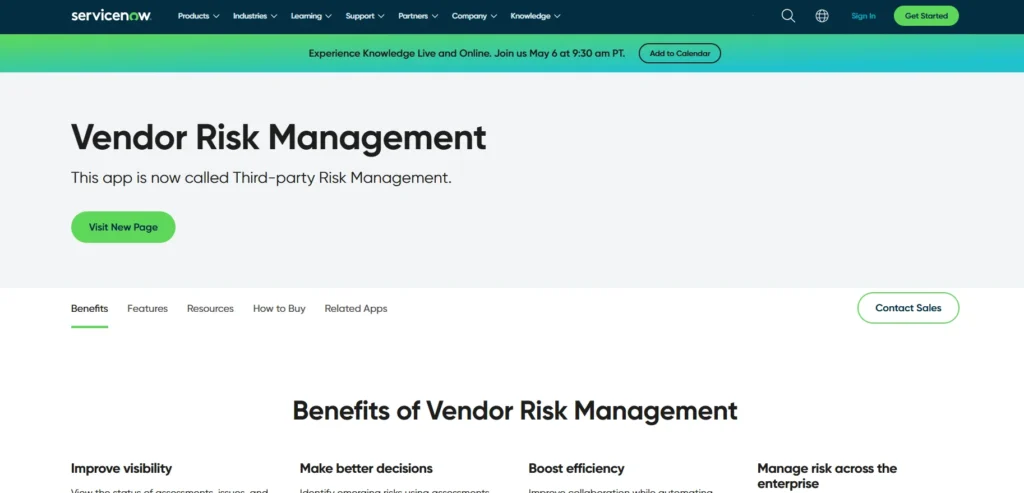 ServiceNow-IT Vendor Risk Management Solutions