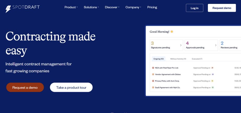 Contract Lifecycle Management Tool - SpotDraft