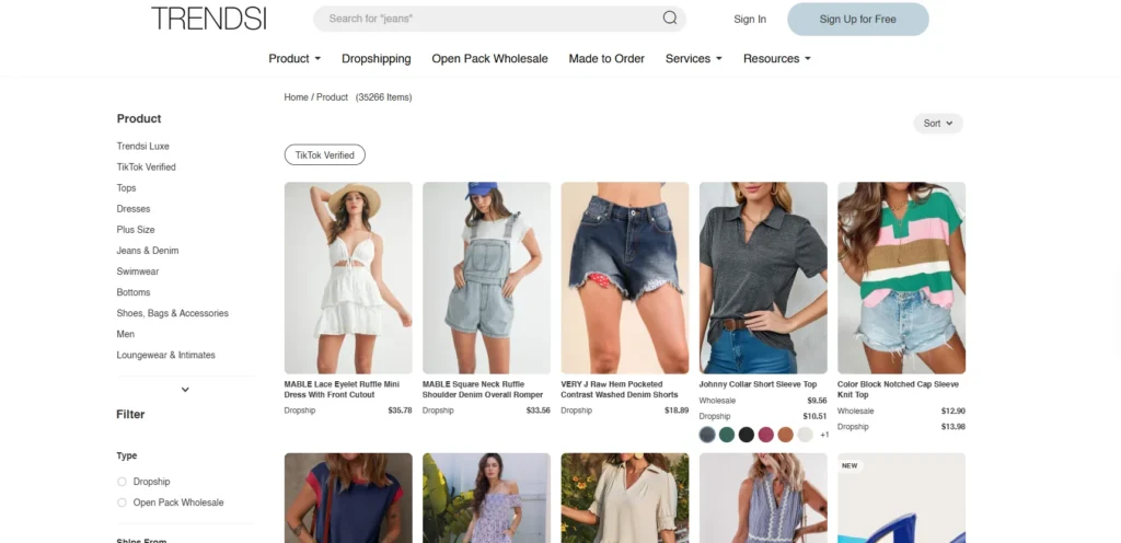 Trendsi- best Clothing Dropshipping Suppliers in India