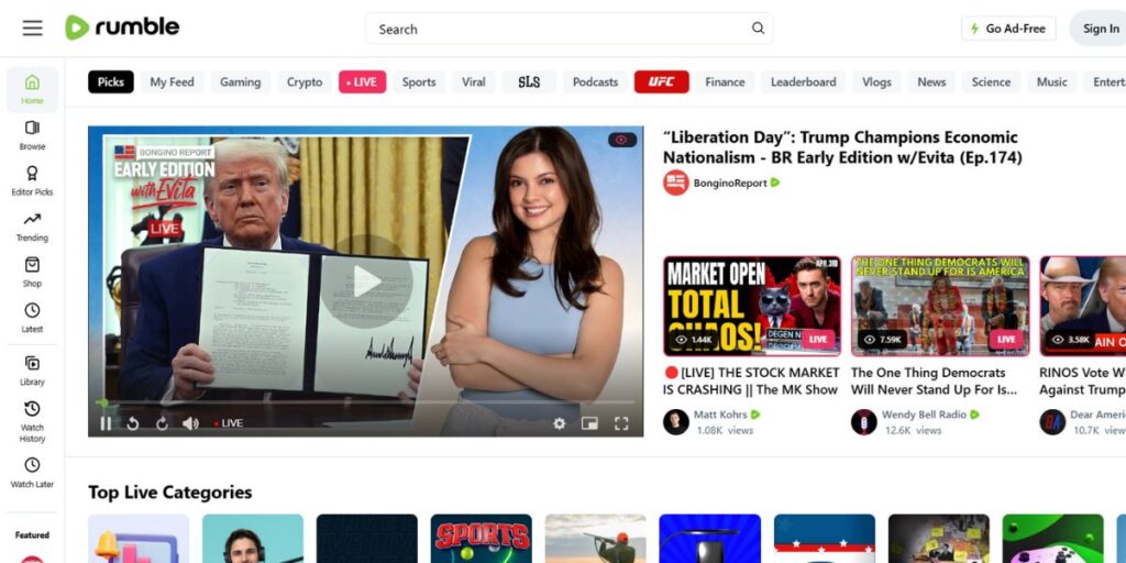 YouTube Alternatives- Rumble