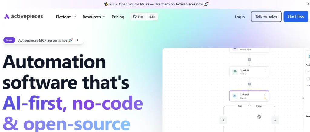 No-code Automation Platform - Activepieces