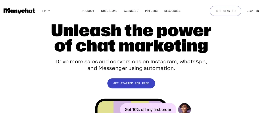 AI Customer Service Chatbot - ManyChat