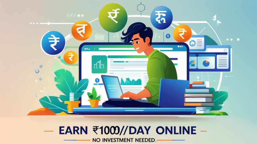 How to Earn 1000 Rs Per Day without investment online​