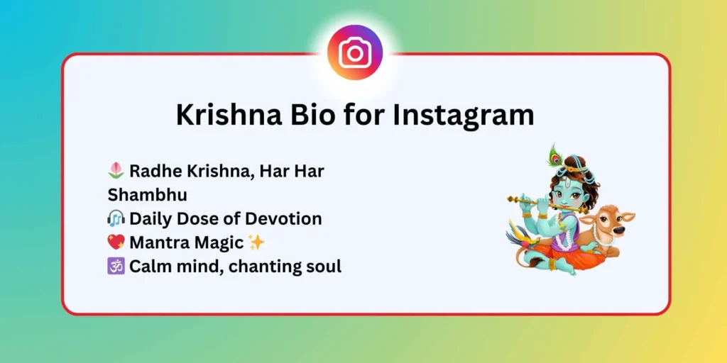 Krishna Bio for Instagram