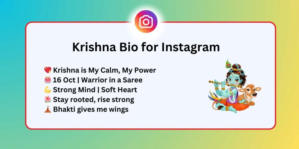 Krishna Bio for Instagram