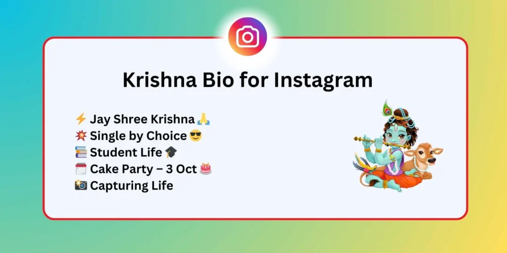Krishna Bio for Instagram