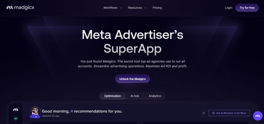 Facebook Ads Tools - Madgicx
