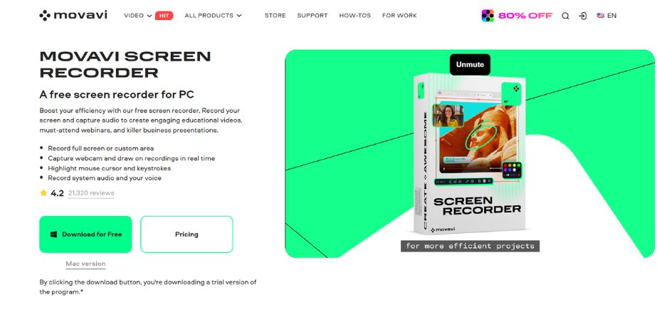 Screen Recording Software - Movavi Screen Recorder