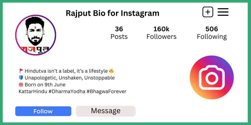 Rajput Bio for Instagram