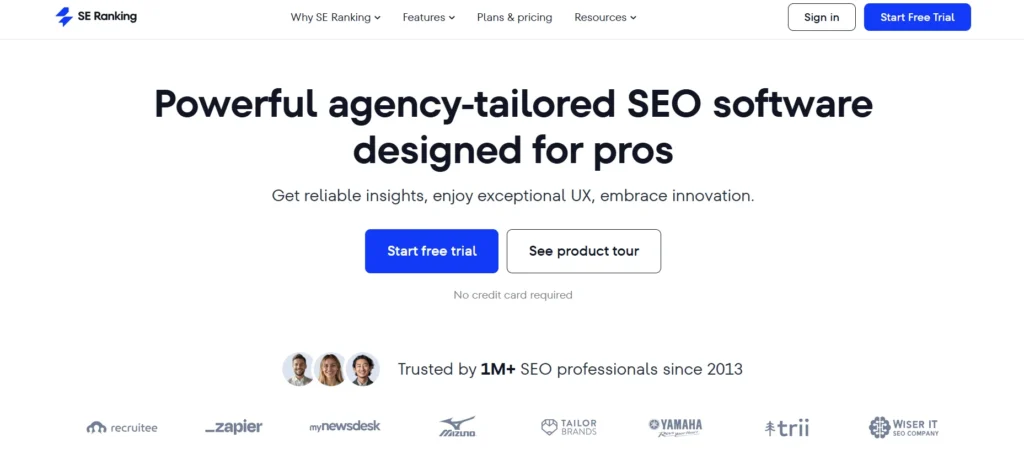 SERP Tracking Tool - SE Ranking