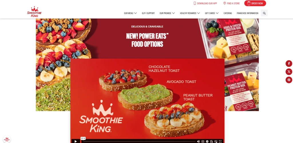 Smoothie King home page 