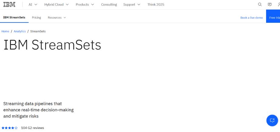 Data Pipeline Tools - StreamSets