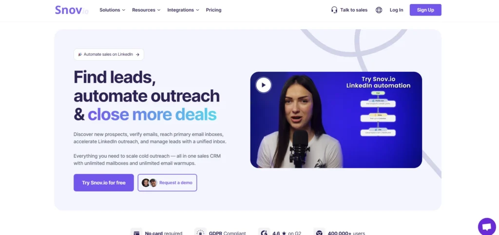 Cold Email Software for Influencers - Snov.io