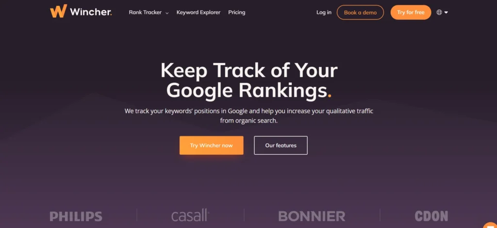 SERP Tracking Tool - Wincher