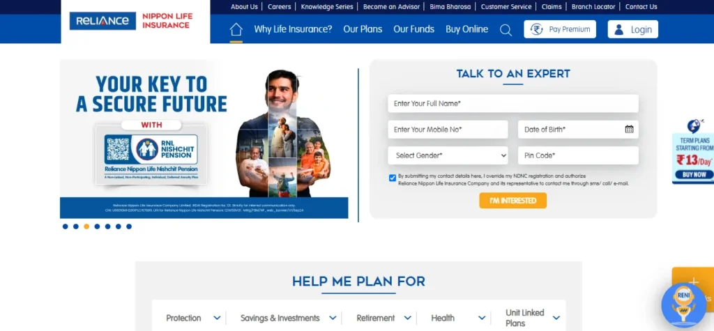 Life Insurance Company in India - Reliance Nippon Life Insurance Company Limited