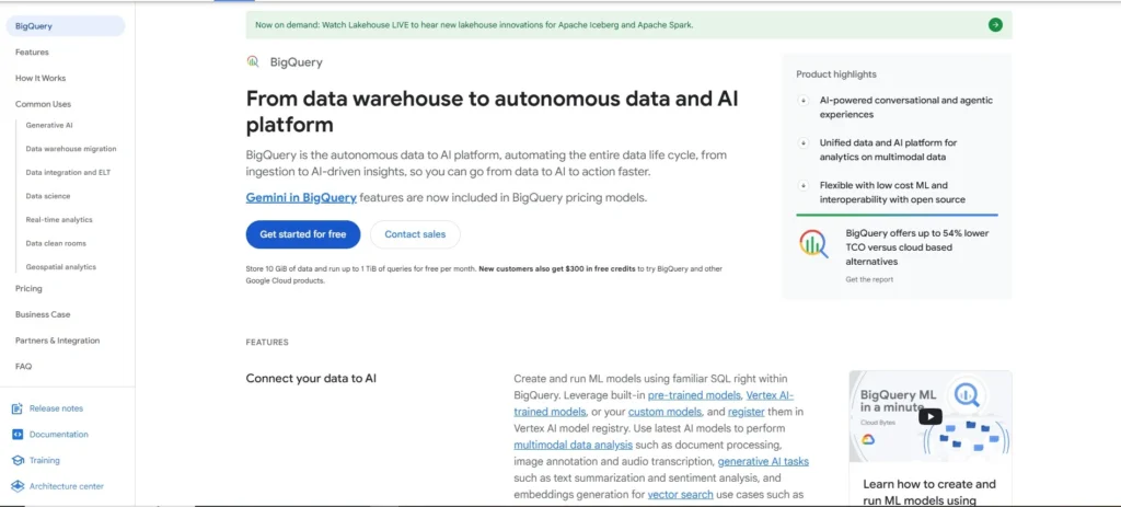 Data Warehouse Tool - BigQuery


