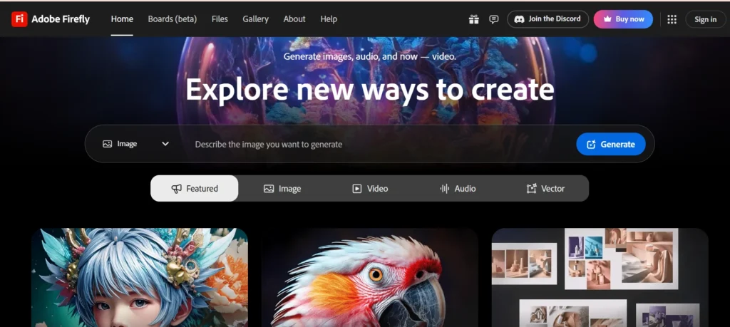 AI image generator – Adobe Firefly