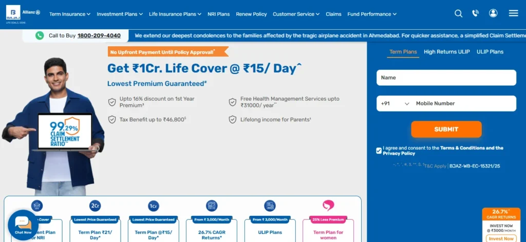 Life Insurance Company in India - Bajaj Allianz Life Insurance Company Limited