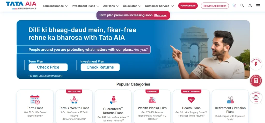 Life Insurance Company in India - Tata AIA Life Insurance Company Limited