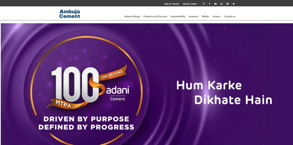Cement Company in India - Ambuja Cements Ltd