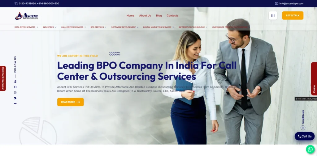 BPO Company in Noida - Ascent BPO Services Pvt. Ltd.