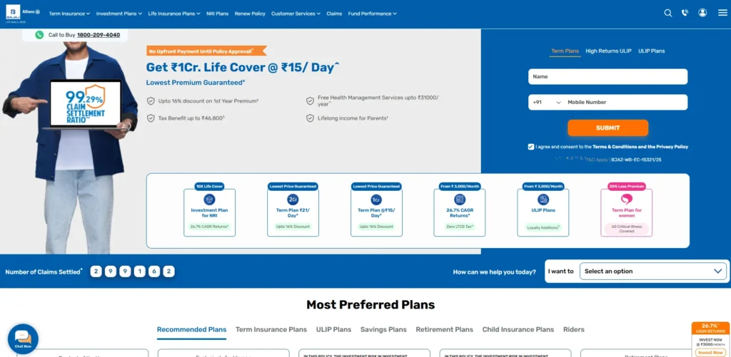 Insurance Company in India - Bajaj Allianz Life Insurance