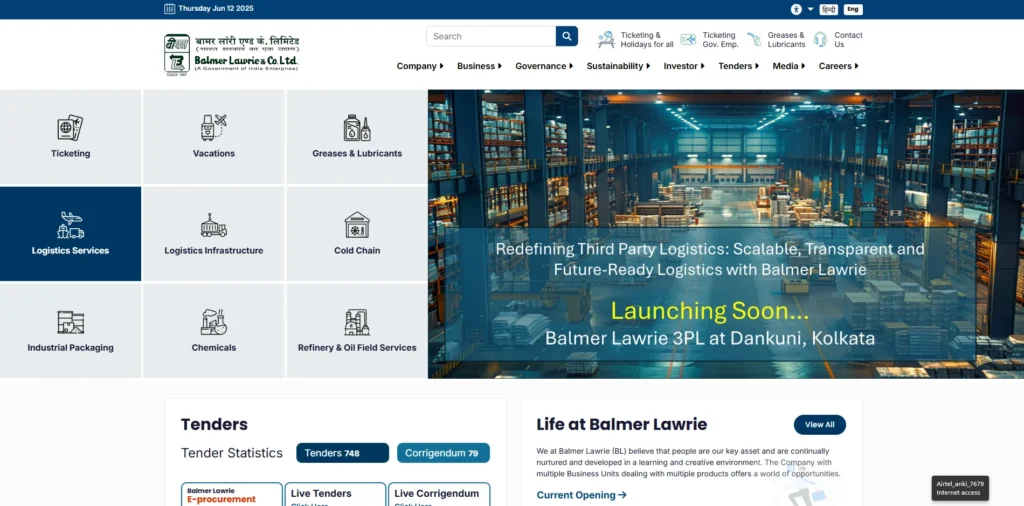 Oil Company in India - Balmer Lawrie & Co. Ltd.