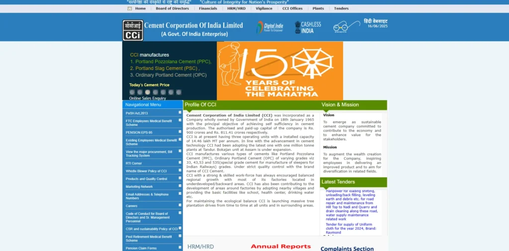 Cement Company in India - Cement Corporation of India (CCI)