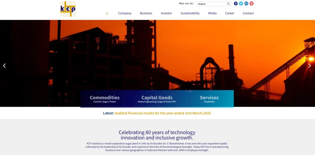 Cement Company in India - KCP Cement