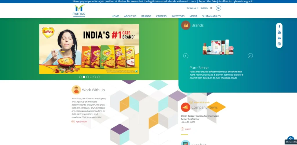 FMCG Company in Mumbai - Marico Limited