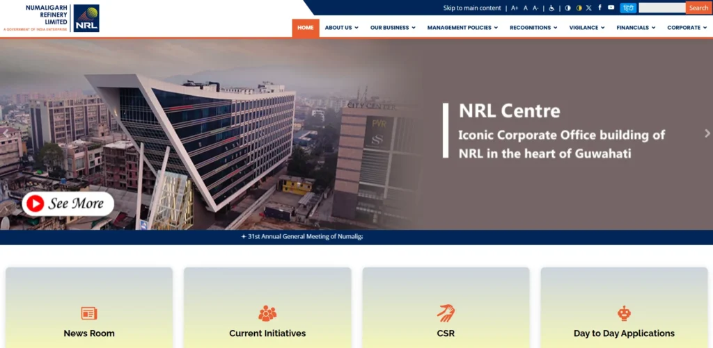 Oil Company in India - Numaligarh Refinery Limited (NRL)