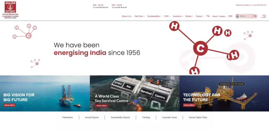 Oil Company in India - Oil and Natural Gas Corporation (ONGC)