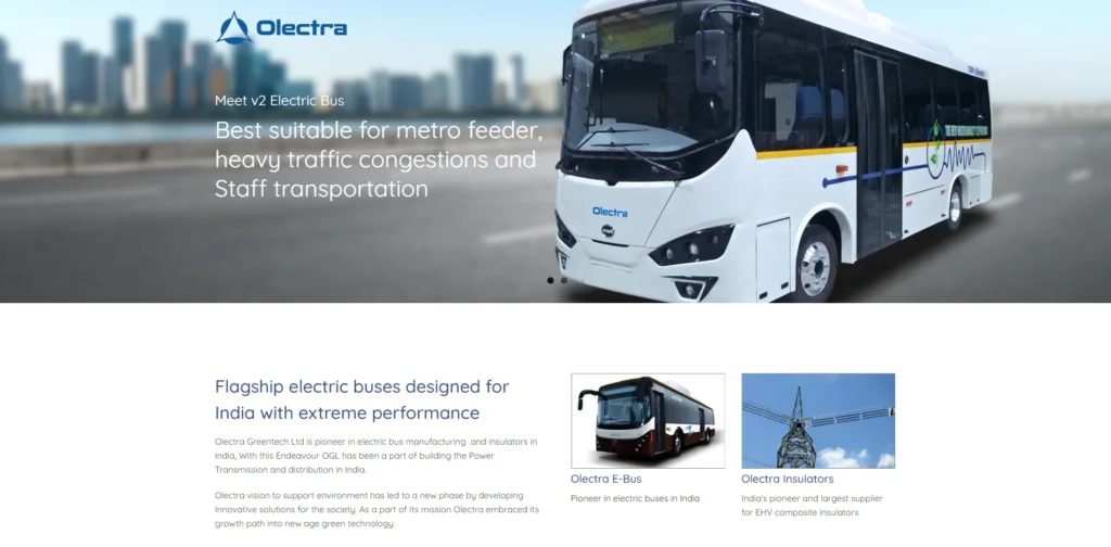 Electric Vehicle Company in India - Olectra Greentech