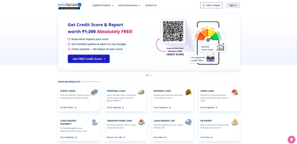 Fintech Company in India - Paisabazaar