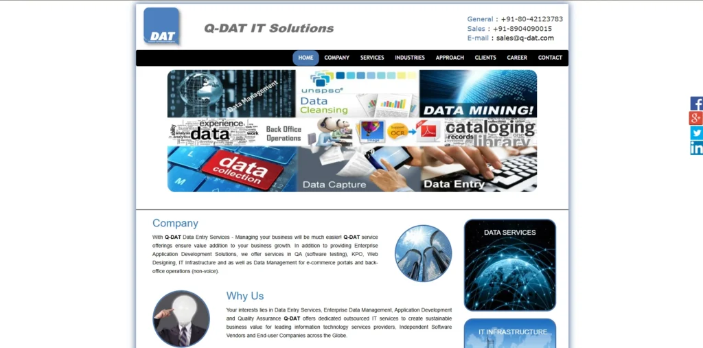 BPO Company in Bangalore - Q-Dat - Data Entry Services