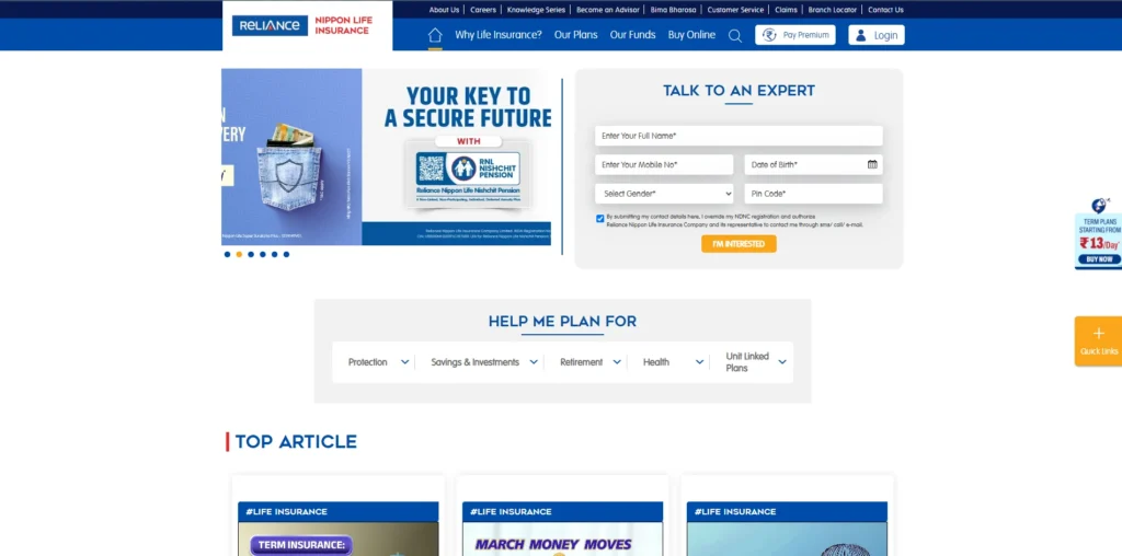 Insurance Company in India - Reliance Nippon Life Insurance Company