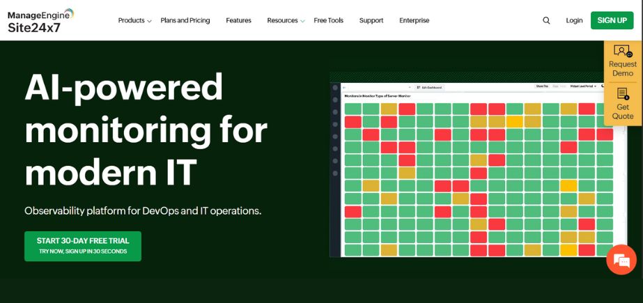 Synthetic Monitoring Tool - Site24x7