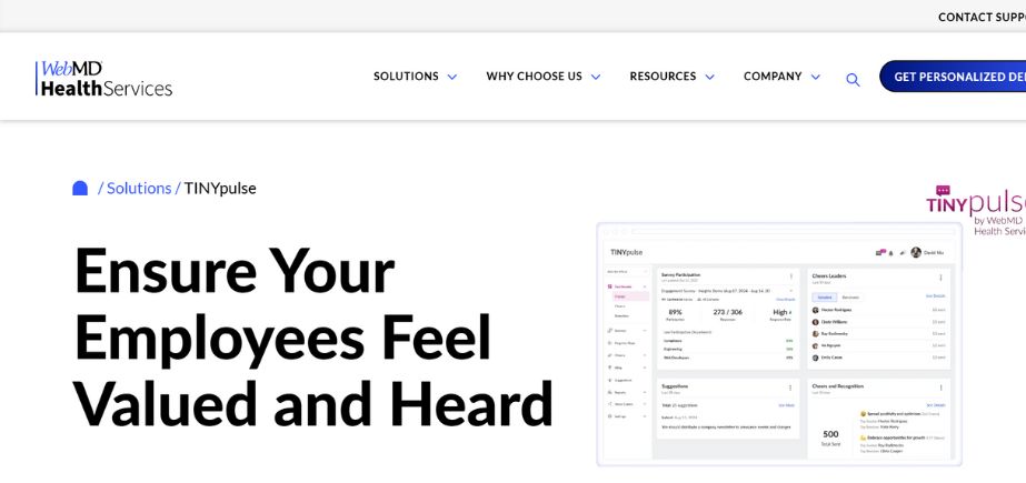 Employee Engagement Survey Software - TINYpulse