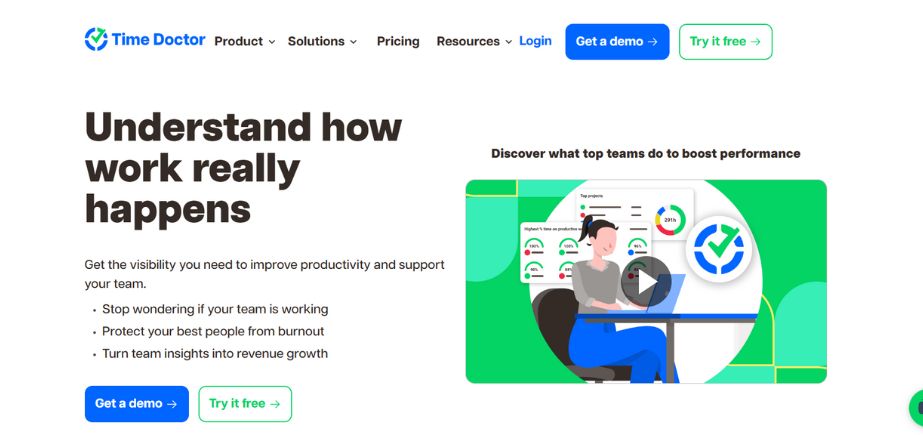 Remote Employee Monitoring Software - Time Doctor