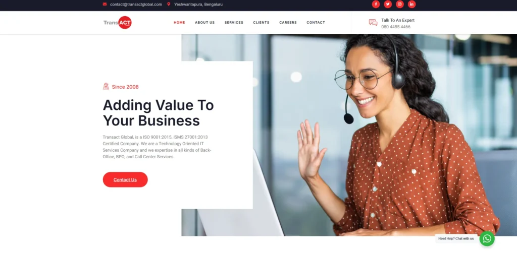 BPO Company in Bangalore - Transact Global BPO