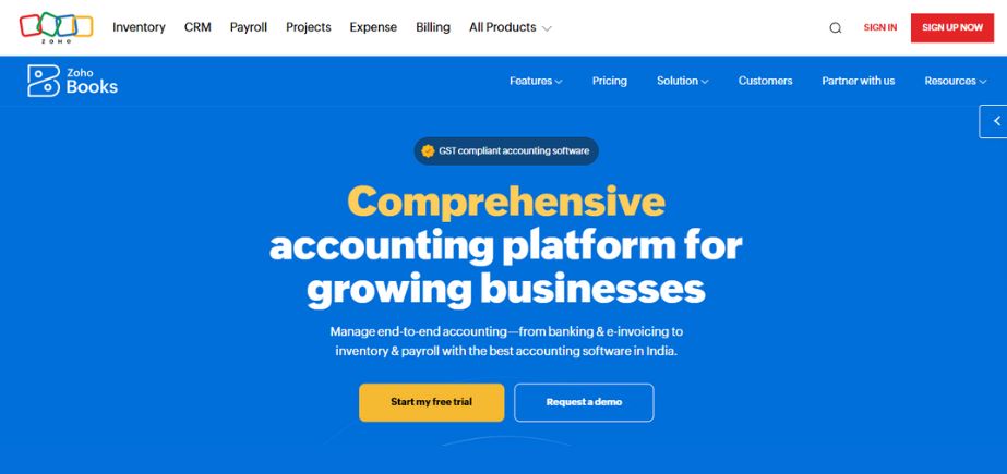 Corporate Accounting Software - Zoho Books