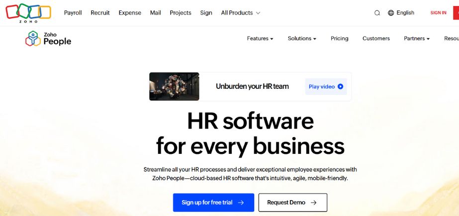 Talent Management Tool - Zoho People