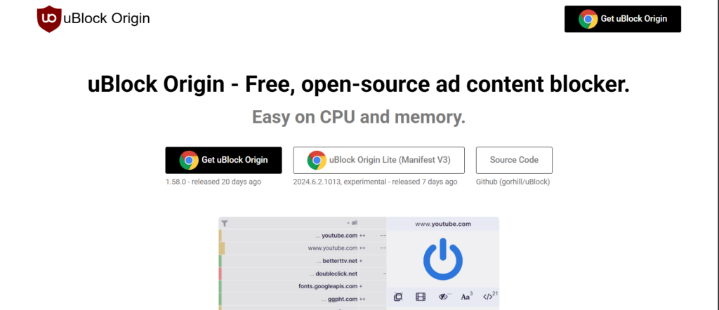 uBlock Origin - Ad Blocker for Chrome

