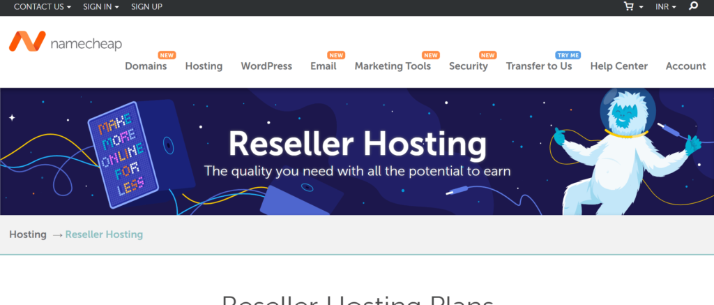 Reseller Hosting Provider - Namecheap