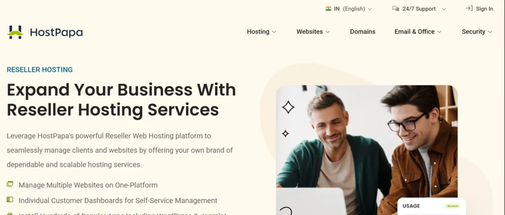 Reseller Hosting Provider - HostPapa