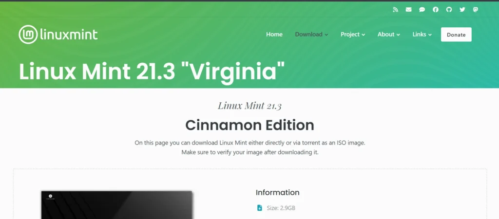 OS - Linux Mint 21.3 “Virginia”


