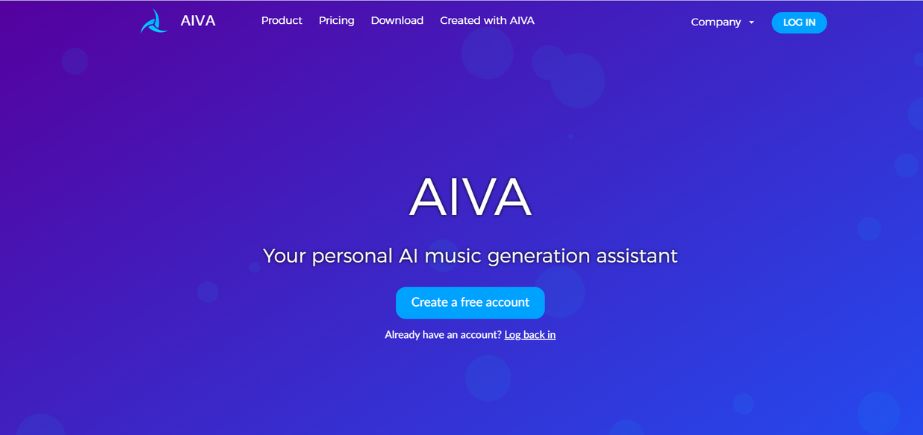 AIVA (Artificial Intelligence Virtual Artist) - AI Music Generators