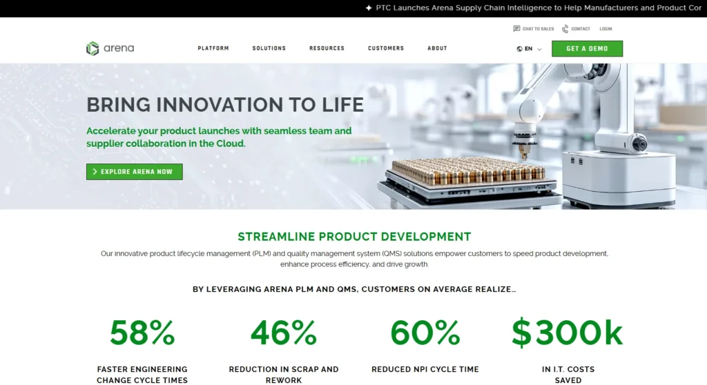 Arena PLM (a PTC Company)-Product Lifecycle Management Software
